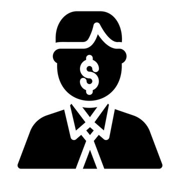businessman glyph icon