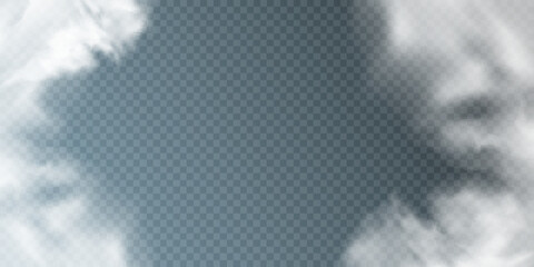White smoke effect, Smog vapor texture. vector png