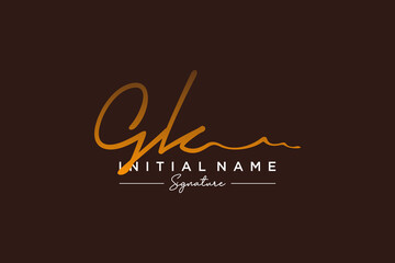 Initial GK signature logo template vector. Hand drawn Calligraphy lettering Vector illustration.