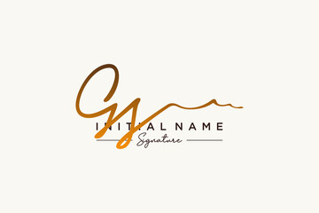 Initial GS signature logo template vector. Hand drawn Calligraphy lettering Vector illustration.
