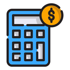 calculator line icon