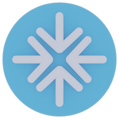 Shrink Arrow 3D Illustration