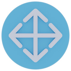 Movement Arrow 3D Illustration