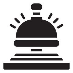 hotel bell glyph icon