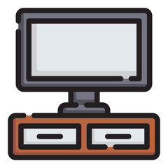 tv table line icon