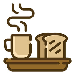 breakfast gradient icon