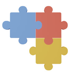 Obraz premium Jigsaw Puzzle 3D Illustration