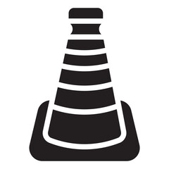 traffic cone glyph icon
