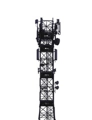 aerial antenna tower isolated over white