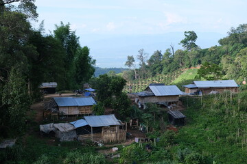 a small village on the mountain of Thailand