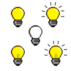 light bulb icon set