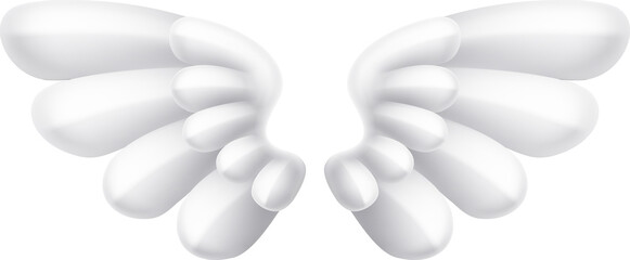 Angel or bird spread white wings emoji emoticon cartoon icon