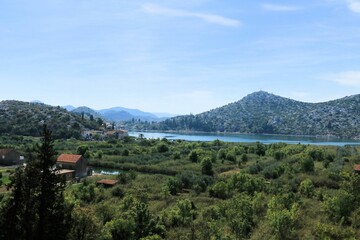 Fototapeta na wymiar view on the Bacina lakes, Croatia