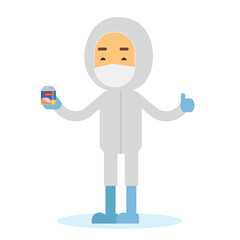 Man Working at factory canned food