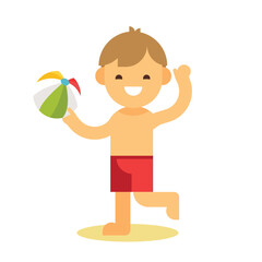 Summer holiday,Little kids playing on the beach,Holiday in a beach