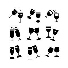 cheers icon or logo isolated sign symbol vector illustration - high quality black style vector icons
