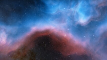 nebula gas cloud in deep outer space
