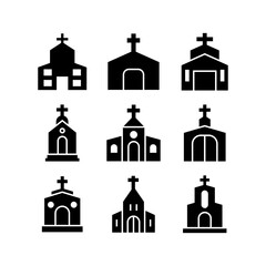 church icon or logo isolated sign symbol vector illustration - high quality black style vector icons
