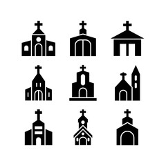 church icon or logo isolated sign symbol vector illustration - high quality black style vector icons
