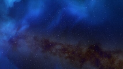 Fototapeta premium bright nebula, nebula in space, majestic red-purple nebula, beautiful space background 3D render 