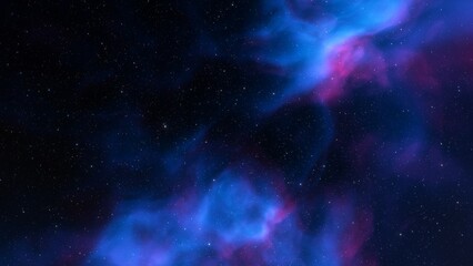 Deep space nebula with stars. Bright and vibrant Multicolor Starfield Infinite space outer space background with nebulas and stars. Star clusters, nebula outer space background 3d render
