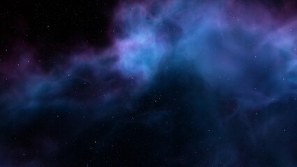 Obraz na płótnie Canvas Deep space nebula with stars. Bright and vibrant Multicolor Starfield Infinite space outer space background with nebulas and stars. Star clusters, nebula outer space background 3d render 