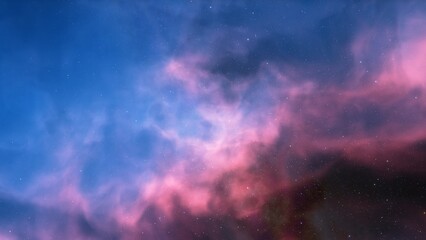 Obraz premium Deep space nebula with stars. Bright and vibrant Multicolor Starfield Infinite space outer space background with nebulas and stars. Star clusters, nebula outer space background 3d render 
