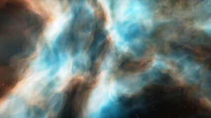 Deep space nebula with stars. Bright and vibrant Multicolor Starfield Infinite space outer space background with nebulas and stars. Star clusters, nebula outer space background 3d render
