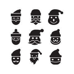 santa icon or logo isolated sign symbol vector illustration - high quality black style vector icons
