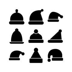 santa hat icon or logo isolated sign symbol vector illustration - high quality black style vector icons
