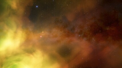 bright nebula, nebula in space, majestic red-purple nebula, beautiful space background 3D render
