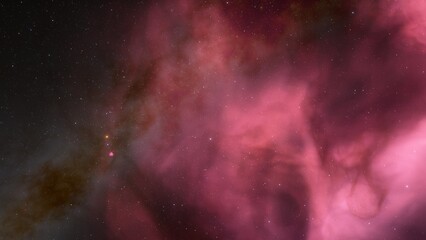 Fototapeta premium Cosmic background with a blue purple nebula and stars 