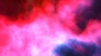 Cosmic background with a blue purple nebula and stars
