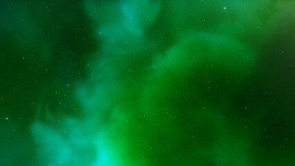 Cosmic background with a blue purple nebula and stars
