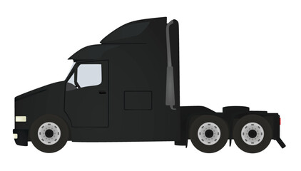 Black delivery truck. vector illustration