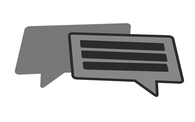 Bubble speech icon sign. vector