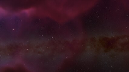 red-violet nebula in outer space, horsehead nebula, unusual colorful nebula in a distant galaxy, red nebula 3d render

