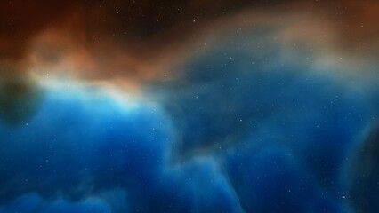red-violet nebula in outer space, horsehead nebula, unusual colorful nebula in a distant galaxy, red nebula 3d render
