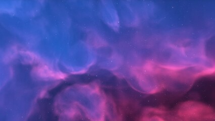 Deep space nebula with stars. Bright and vibrant Multicolor Starfield Infinite space outer space background with nebulas and stars. Star clusters, nebula outer space background 3d render
