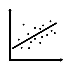 Vektorgrafik lineare Regression. Regressionsicon. - obrazy, fototapety, plakaty