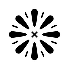 fireworks icon or logo isolated sign symbol vector illustration - high quality black style vector icons
