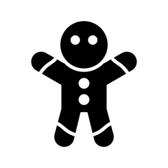 gingerbread man icon or logo isolated sign symbol vector illustration - high quality black style vector icons
