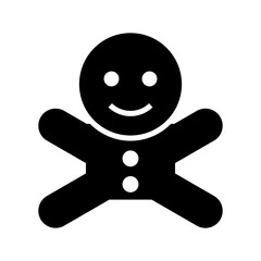 gingerbread man icon or logo isolated sign symbol vector illustration - high quality black style vector icons
