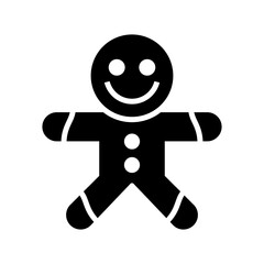 gingerbread man icon or logo isolated sign symbol vector illustration - high quality black style vector icons
