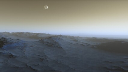 Deserted alien planet
