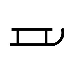 sled icon or logo isolated sign symbol vector illustration - high quality black style vector icons
