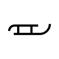 sled icon or logo isolated sign symbol vector illustration - high quality black style vector icons
