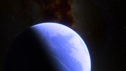 Planets and galaxy, science fiction wallpaper. Beauty of deep space. Billions of galaxy in the universe Cosmic art background 3d render
