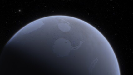 Planets and galaxy, science fiction wallpaper. Beauty of deep space. Billions of galaxy in the universe Cosmic art background 3d render
