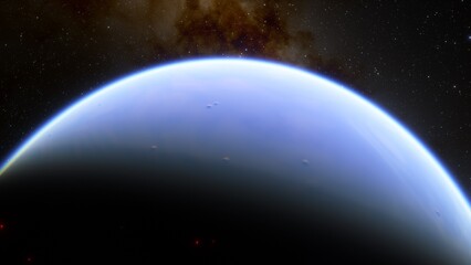 Planets and galaxy, science fiction wallpaper. Beauty of deep space. Billions of galaxy in the universe Cosmic art background 3d render
